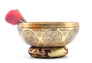 Fine Quality Handmade singing bowl-9 inches Diameter Specials Mantra etched - Picture 1 of 6