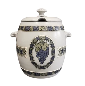 VILLEROY & BOCH Mettlach Jugendstil Weinbowle 3432 Steinzeug Salzglasur Bowle - Picture 1 of 14