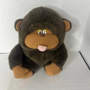 Vintage Cat Call Whistle Monkey Plush Toy Sensor Works Brown Chimp - Picture 1 of 7