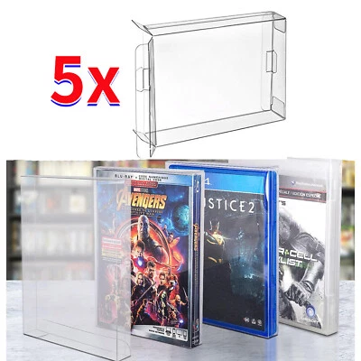 5x Caja Protectores Fundas Transparentes Para PS3 PS4 Videojuegos Personalizadas Playstation 3/4 EE. UU. Foto 1 de 4