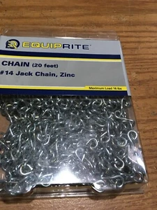 Equiprite® - 20' #4 Zinc LoCarb 215Lb-WLL Short Pitch Straight Mach Chain - Picture 1 of 2