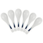 6 Pcs Ceramics Porridge Spoon Asian Soup Spoons Dining Table
