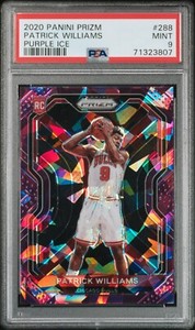 2020-21 Panini Prizm Patrick Williams Purple Ice /175 PSA 9 Mint Rookie Card