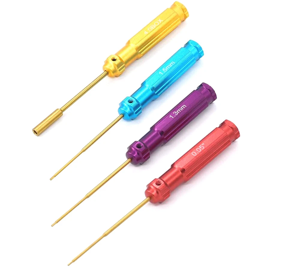 Allen Hex Wrench 0.05, 1.3, 1.5mm & 4mm Nut Driver Tool Set for SCX24 - Image 1 of 1