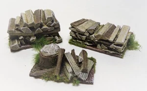 New! 28mm WOOD PILES X 6 barricade DEFENCES terrain BOLT ACTION Wild West - Picture 1 of 2