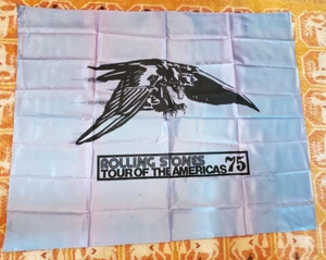 Vintage ROLLING STONES Tour Of The Americas 1975 FLAG BANNER - Picture 1 of 7
