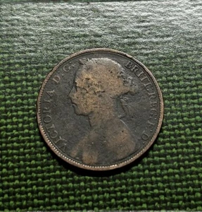 1890 Queen Victoria Great Britain One Penny (Bun Head) Bronze (GB31) - Picture 1 of 2