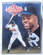 March/April 1992 LEGENDS SPORTS MEMORABILIA Magazine Frank Thomas  with Cards