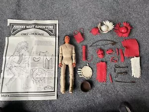 Figura de acción Chief Cherokee 1975 11,5" con accesorios Marx Johnny West de colección - Imagen 1 de 5