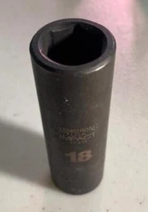Armstrong 47-218 18mm 1/2" Drive 6 Point Deep Impact Socket USA - Picture 1 of 1