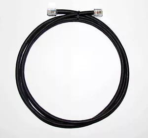 21.St - TELEFONKABEL MODEM ADSL SCHWARZ RJ11 CAT 6 6P4C - GESCHIRMT - TOP - Bild 1 von 7
