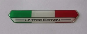 Calcomanía Pegatina Bandera Italiana Edición Limitada 100 mm (blanca) - GEL ABOVEDADO DE ALTO BRILLO - Imagen 1 de 2
