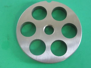 #22 x 3/4" (20mm) SS meat grinder plate for American Eagle 3 3/16" diameter - Picture 1 of 3
