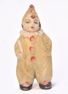 FRÜHE DEUTSCHE HERGESTELLTE PIERROT CLOWN BISKUITPORZELLAN FIGUR PFENNIG PUPPE DOLL - Bild 1 von 4