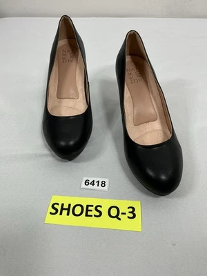 Bombas sin cordones naturalizadoras Pb3 para mujer 10 W punta redonda negras nuevas sin etiquetas  Foto 1 de 4