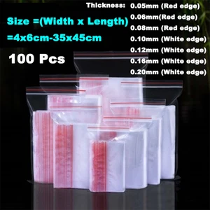 Clear PE Bags Food Grade Plastic Grip Self Seal Resealable Storage Bags - Picture 1 of 4