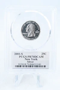 2001-S PCGS PR70DCAM Silver New York State Quarter Proof 25C - Picture 1 of 2