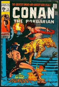 Conan the Barbarian 5 VG 4.0 Marvel 1971 - Picture 1 of 3