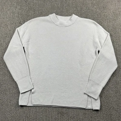 Suéter Pullover Lululemon Para Mujer 6 Mezcla de Lana Merino Acanalado Cuello Redondo Marfil Foto 1 de 4