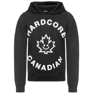 Dsquared2 Hardcore Canadian Maple Leaf Logo Black Hoodie - Bild 1 von 2