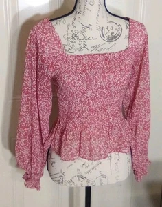 Papermoon Top Junior Girls Crop Size Medium Color Red And White - Picture 1 of 6