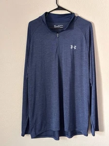 Under Armour UA Tech 1/2 zip manica lunga golf blu taglia 2XL - Foto 1 di 6