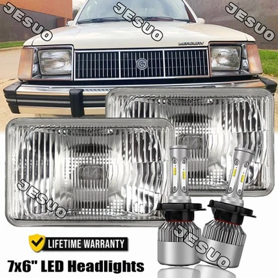 7X6" LED Headlight Hi/Lo Sealed DRL Turn Signal Lamp for Mercury Lynx 1981-1985 - Image 1 of 4