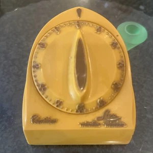 Vintage Lux Robert Shaw Kitchen Timer Yellow Butterscotch Gold~Rare Color Tested - Picture 1 of 10
