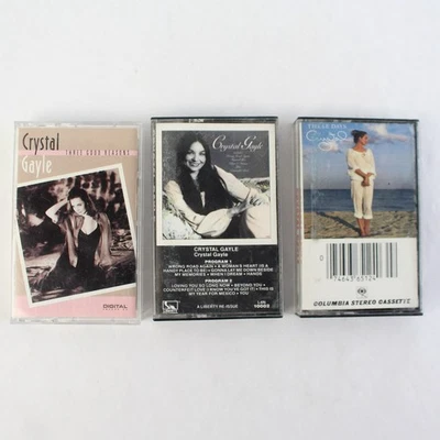 Lot of 3 Crystal Gayle Country Music Cassette Tapes These Days Three Good Reason Foto 1 de 4