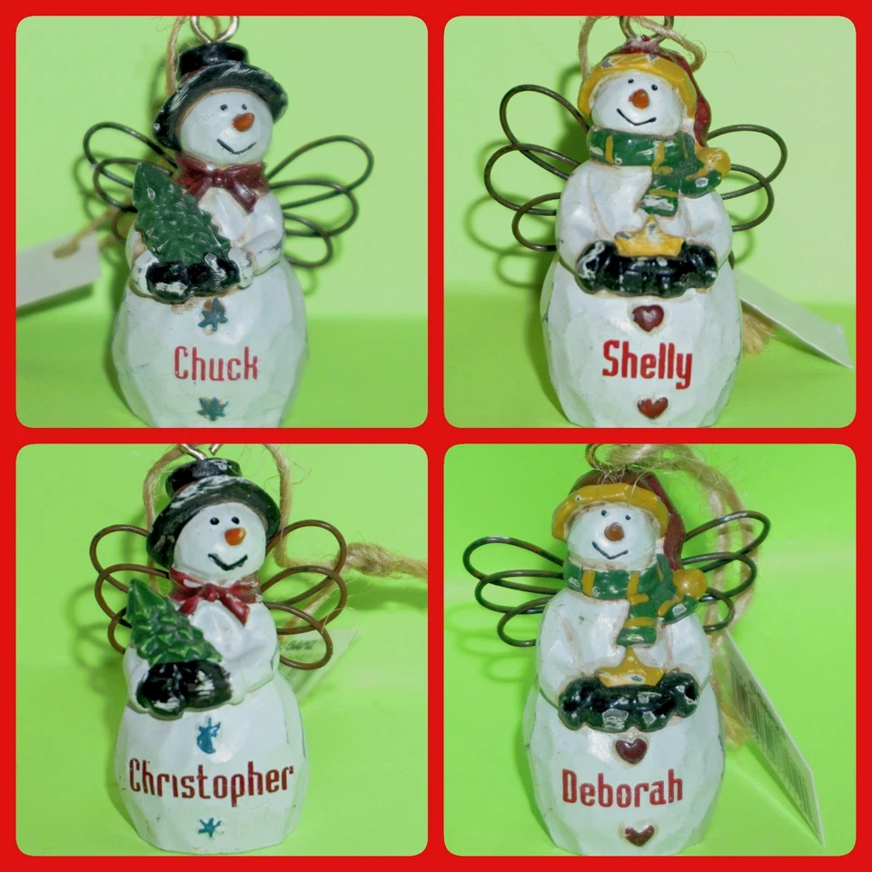 Ganz Christmas Ornament Snowman Angel Wings Woodland Snow Angel Choose Name JB - Image 1 of 4