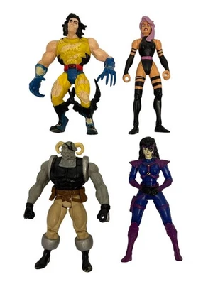 1990s ToyBiz X-MEN/X-FORCE 5" Figure Lot WOLVERINE, PSYLOCKE, QUARK, & DOMINO - Image 1 of 4