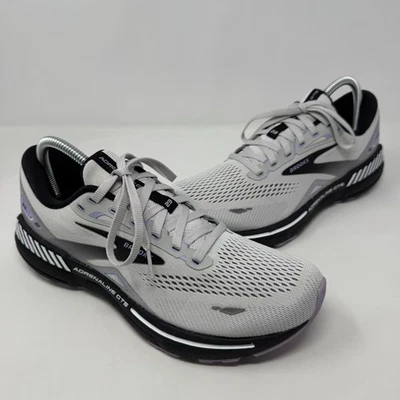 Brooks Adrenaline GTS 23 Shoes Grey Black Purple Track Road Jogging Women's 9 - Image 1 of 4