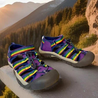 Keen Newport H2 Sandals Youth Big Kid 3 Rainbow Multicolor Outdoors Hiking Water - Image 1 of 4