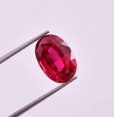 AAA+ Flawless 14 x 10 mm Natural Blood Red Ruby Loose Gemstone (GIT Certified) - Image 1 of 4