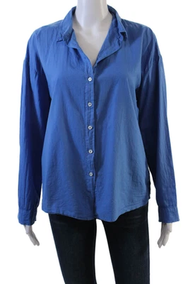 Velvet by Graham & Spencer Womens Button Down Shirt Blue Cotton Size Small - Image 1 of 4