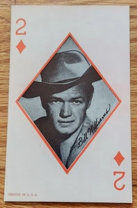 BILL WILLIAMS Western Aces Cowboy Arcade Card TV Movie 2 of Diamonds USA Vintage - Bild 1 von 1