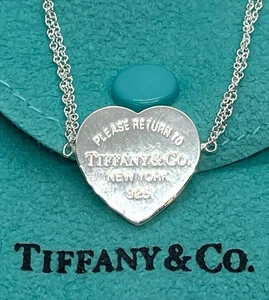 Pulsera Tiffany & Co Doble Hilo Corazón 6 3/4 Larga Bolsa Incluida - Imagen 1 de 5