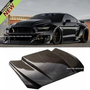 Real Carbon Fiber Engine Hoods panels Cover Bonnet For Ford Mustang 2015-2022 - Picture 1 of 14