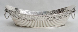 EXCEPTIONAL 1894 SHEFFIELD STERLING SILVER RETICULATED 10" BREAD DISH - Picture 1 of 11