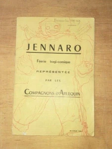 NIORT PROGRAMME SPECTACLE LES COMPAGNONS D'ARLEQUIN DE NIORT SAISON 1949/1950 - Picture 1 of 3