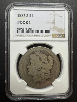 1882 S Morgan $1 NGC PO 01 Lowball Rare Poor 1 Low Population New Orleans Scarce - Image 1 of 4