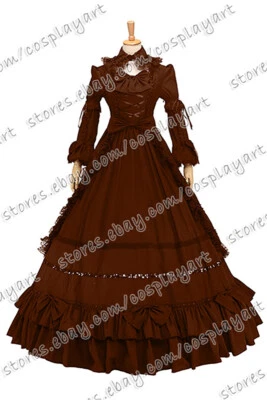 Mujeres Victoriano Gótico Capas En Niveles Lolita Vestido de Baile Volantes Princesa Vestido  Foto 1 de 4