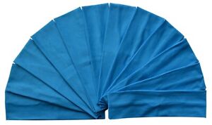 Wholesale TURQUOISE Cotton Stretch Headband SET of 12  - 2.25 Inch Wide