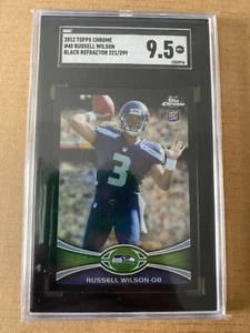 2012 Topps Chrome Russell Wilson #40 Rookie RC Black Refractor 221/299 SGC 9.5 - Bild 1 von 2