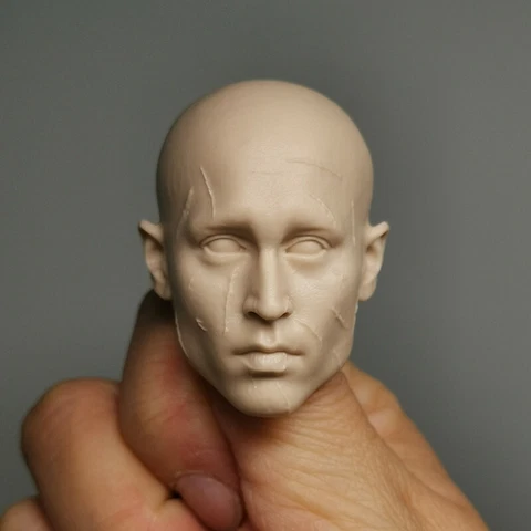 1/6 Scale Edward Scissorhands Johnny Depp Head Sculpt Unpainted Fit 12" Figure Cover