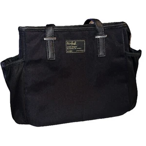 Fit & Fresh Lunch Tote Classy Black W/Gold for Women By Women Insulated Bag LG - Picture 1 of 6