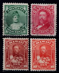 US-Hawaii Sc #42-45 CV $88 gtc3 mai usato-usato - Foto 1 di 1