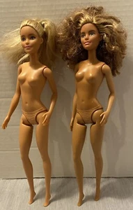 Mattel Barbie Hand on Hip Pose Nude 2 Stück Blond Brunette For OOAK - Bild 1 von 18