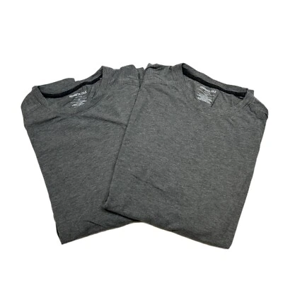 Paquete de 2 camisetas de algodón orgánico Kenneth Cole para hombre 2XL cuello redondo gris Foto 1 de 4