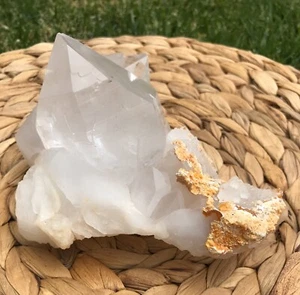 Natural White Clear Crystal Quartz Cluster Mineral From Brazil Rock 804g - Picture 1 of 6